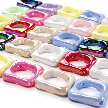 AB Cube Acrylic Shiny Focal Beads