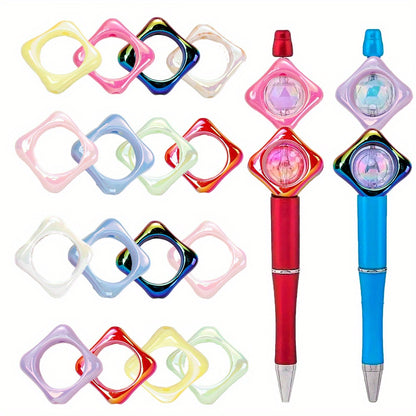 AB Cube Acrylic Shiny Focal Beads