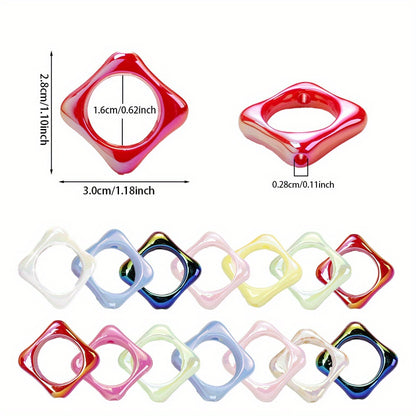AB Cube Acrylic Shiny Focal Beads