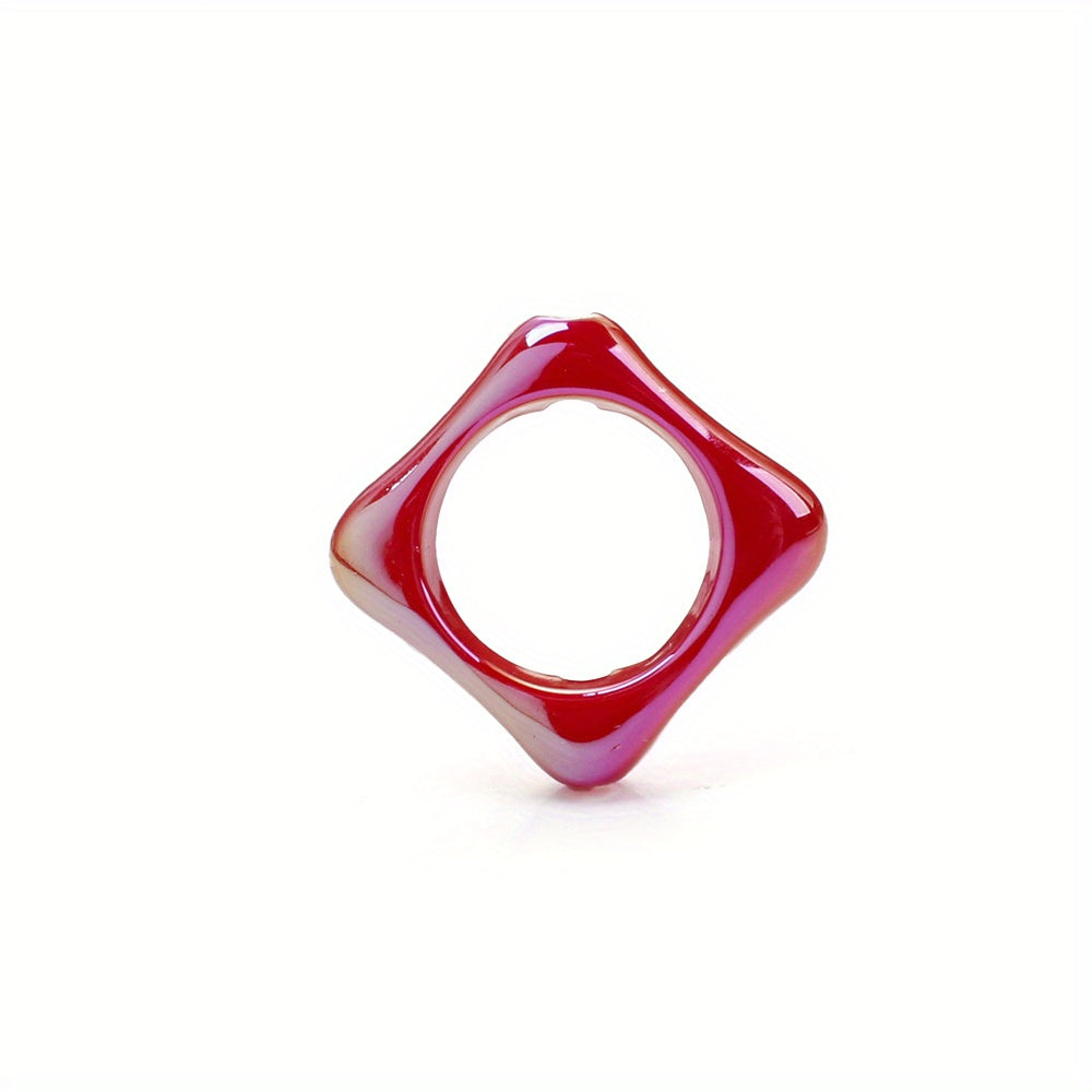 AB Cube Acrylic Shiny Focal Beads