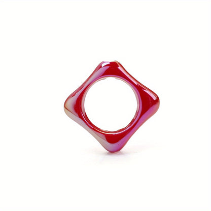 AB Cube Acrylic Shiny Focal Beads