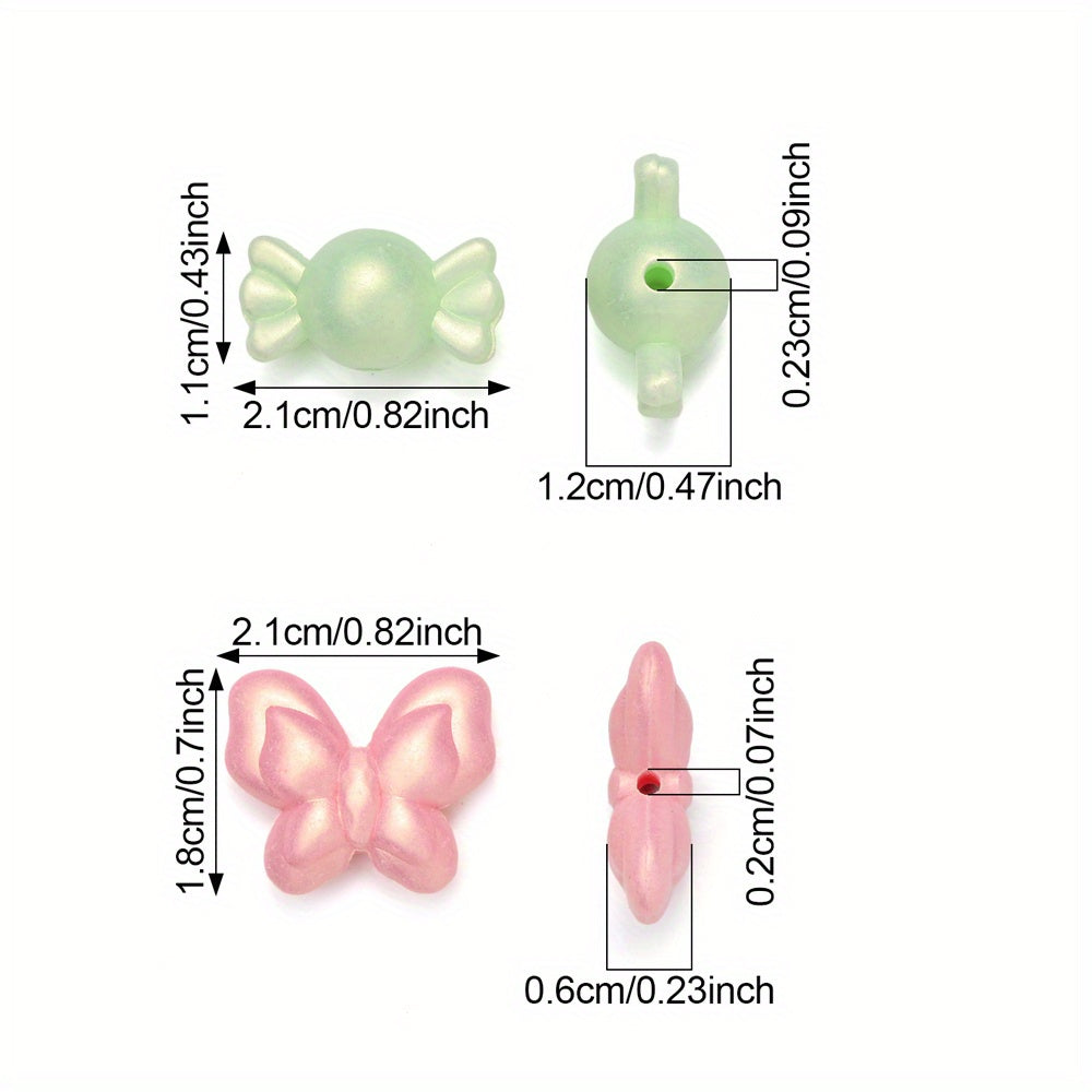 AB Matte Butterfly Sugar Shape Beads