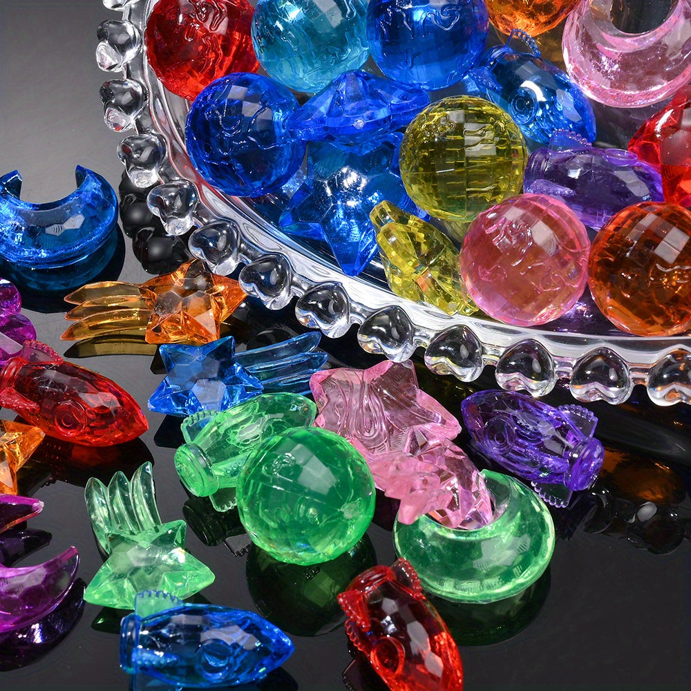 Star Moon Flower Ball Acrylic Imitation Crystal Beads