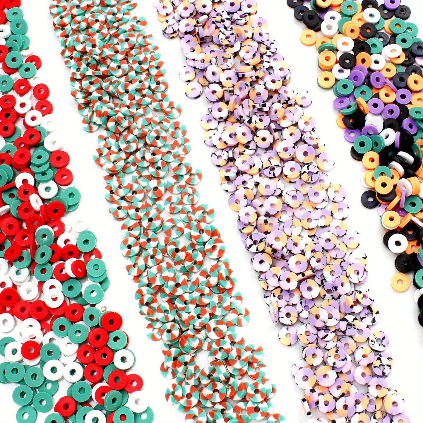 6mm Christmas & Halloween Clay Heishi Spacer Beads