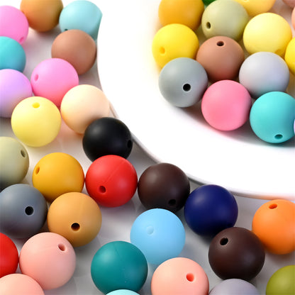 Variety Round Silicone Rubber Loose Beads