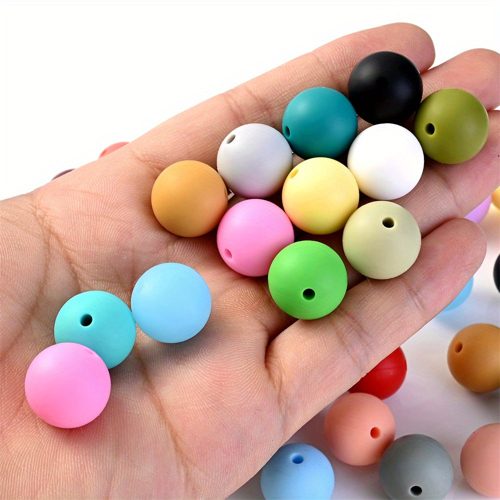 Variety Round Silicone Rubber Loose Beads