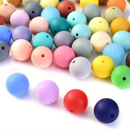 Variety Round Silicone Rubber Loose Beads