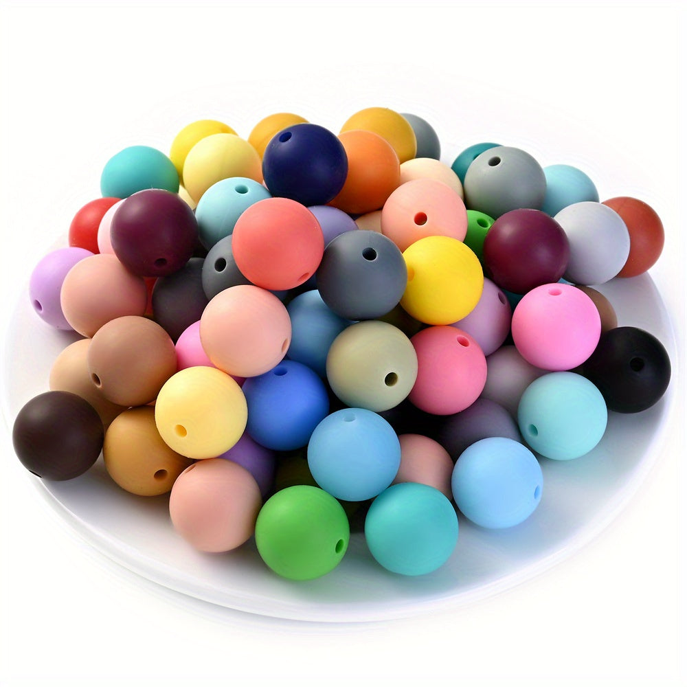 Variety Round Silicone Rubber Loose Beads