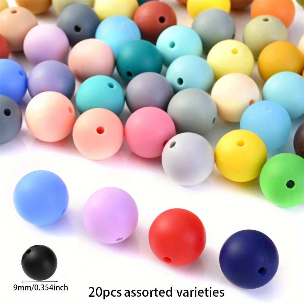 Variety Round Silicone Rubber Loose Beads