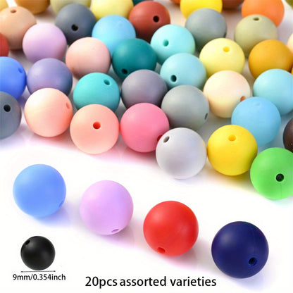 Variety Round Silicone Rubber Loose Beads