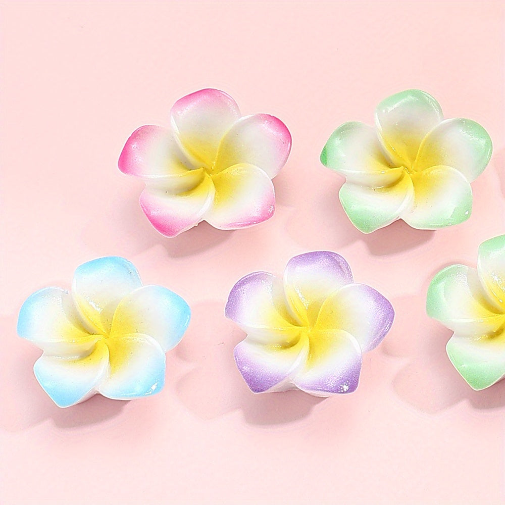 Gradient Flower Resin Flatback Beads