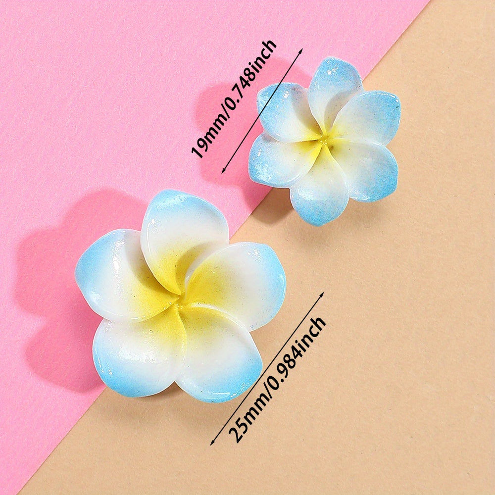Gradient Flower Resin Flatback Beads