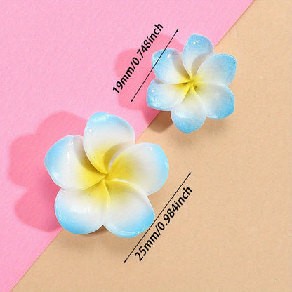 Gradient Flower Resin Flatback Beads