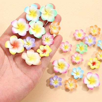 Gradient Flower Resin Flatback Beads