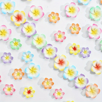 Gradient Flower Resin Flatback Beads