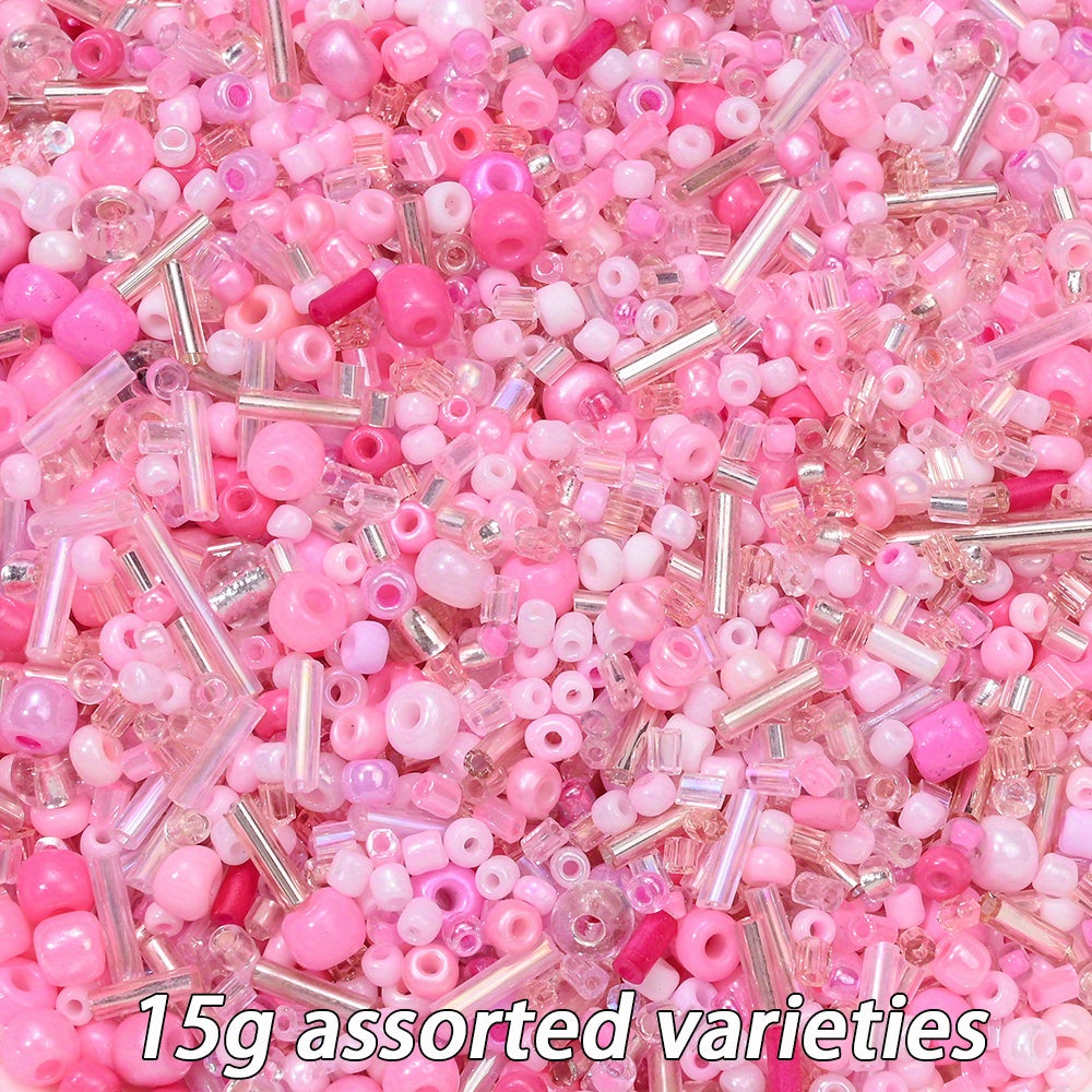 2-16mm Irregular Geometric Glass Tube Rice Seed Beads