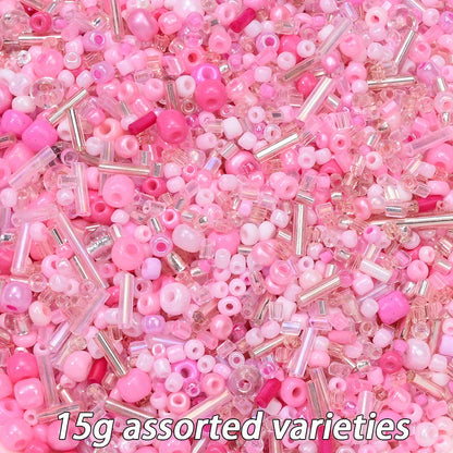 2-16mm Irregular Geometric Glass Tube Rice Seed Beads