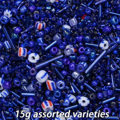 2-16mm Irregular Geometric Glass Tube Rice Seed Beads