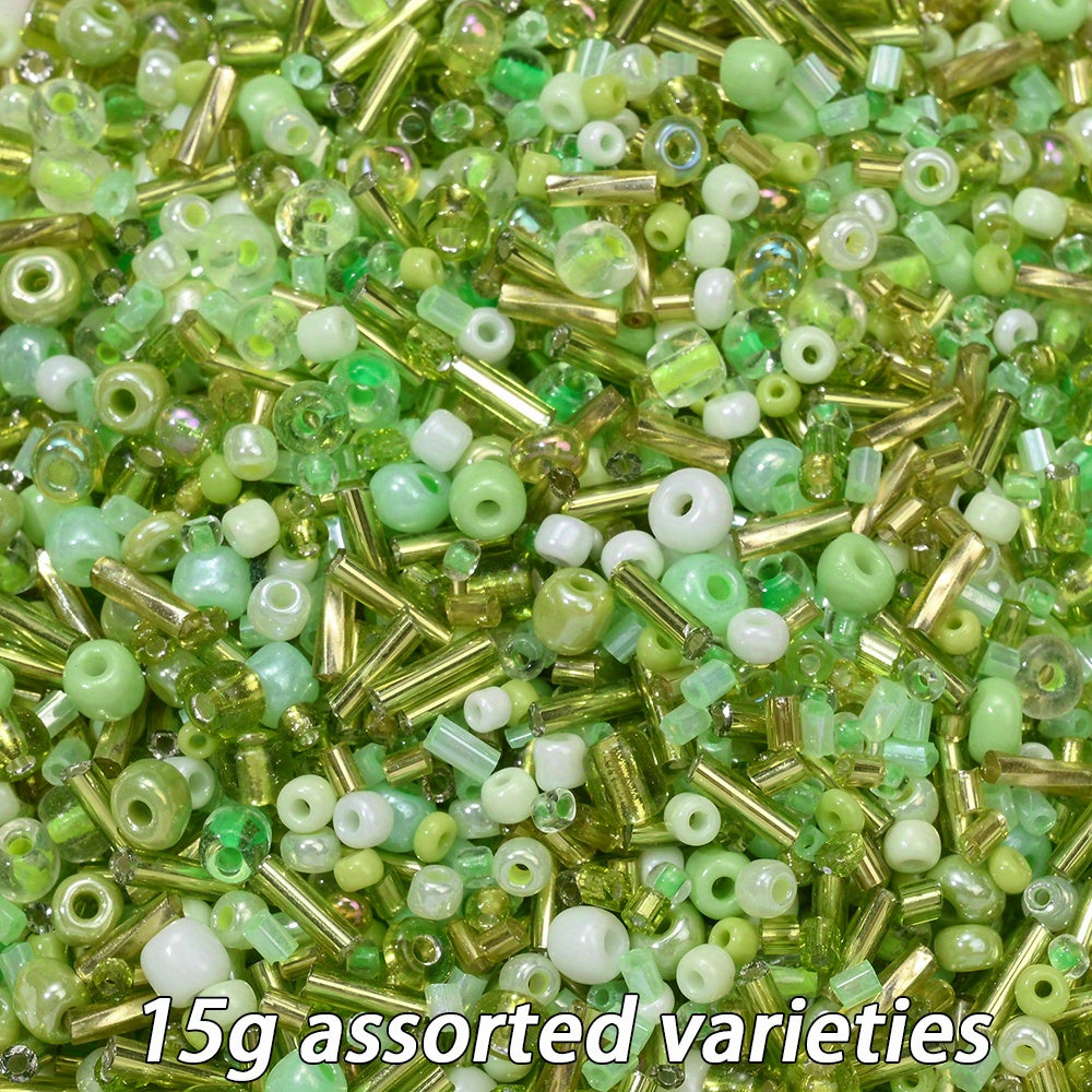 2-16mm Irregular Geometric Glass Tube Rice Seed Beads