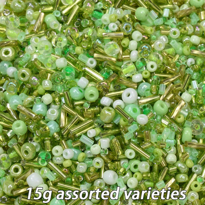 2-16mm Irregular Geometric Glass Tube Rice Seed Beads