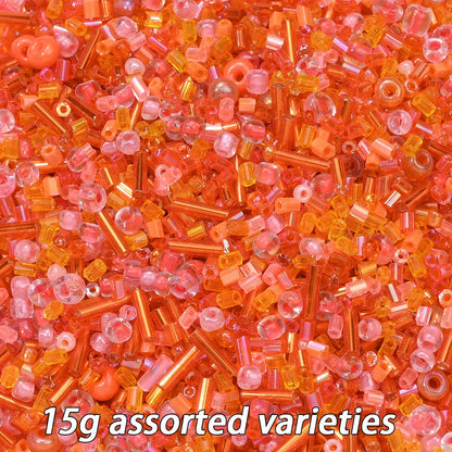2-16mm Irregular Geometric Glass Tube Rice Seed Beads