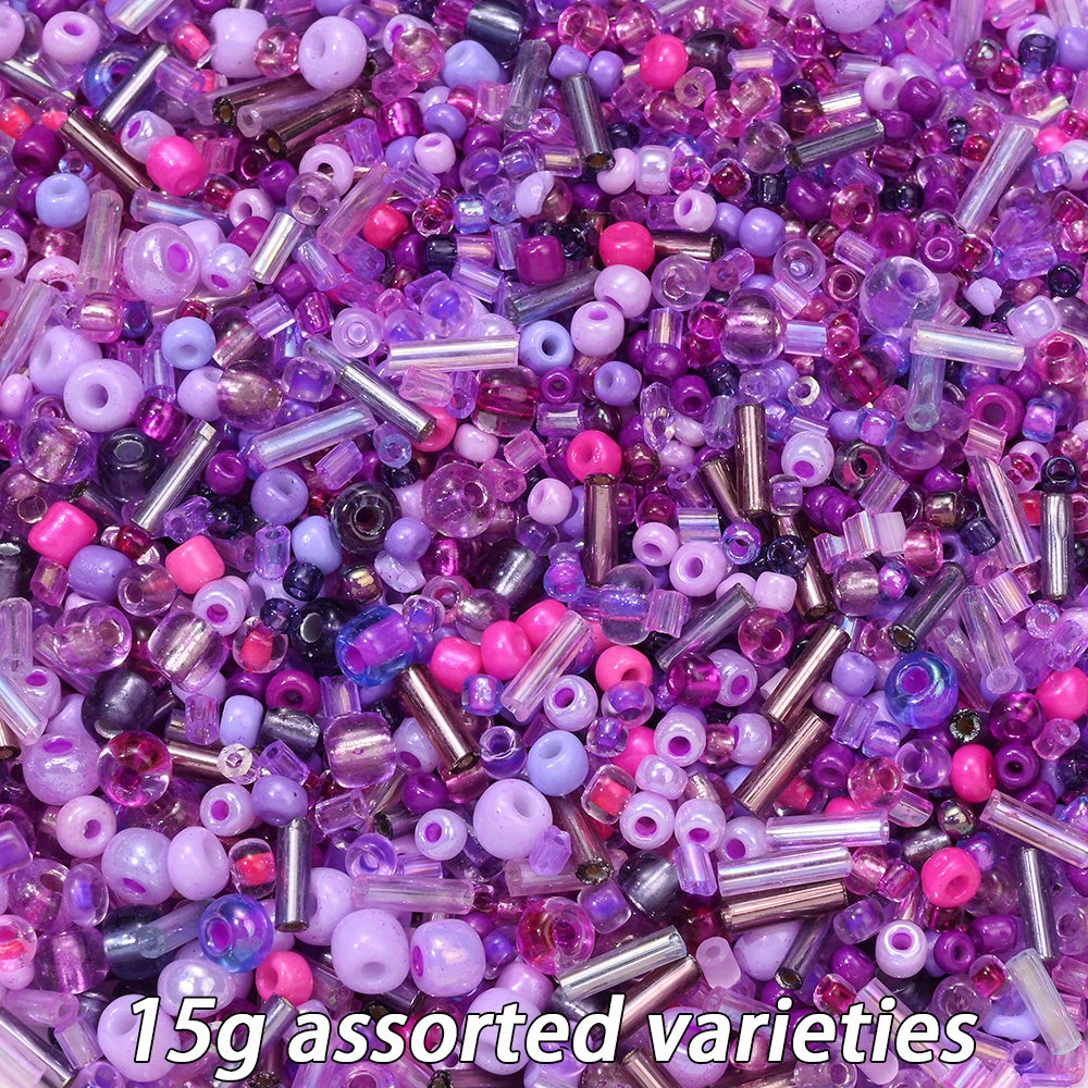 2-16mm Irregular Geometric Glass Tube Rice Seed Beads