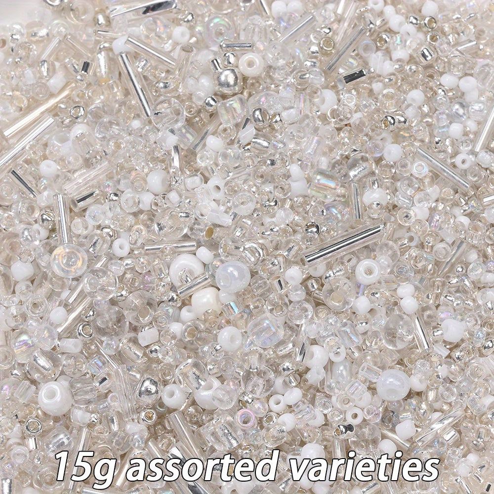 2-16mm Irregular Geometric Glass Tube Rice Seed Beads