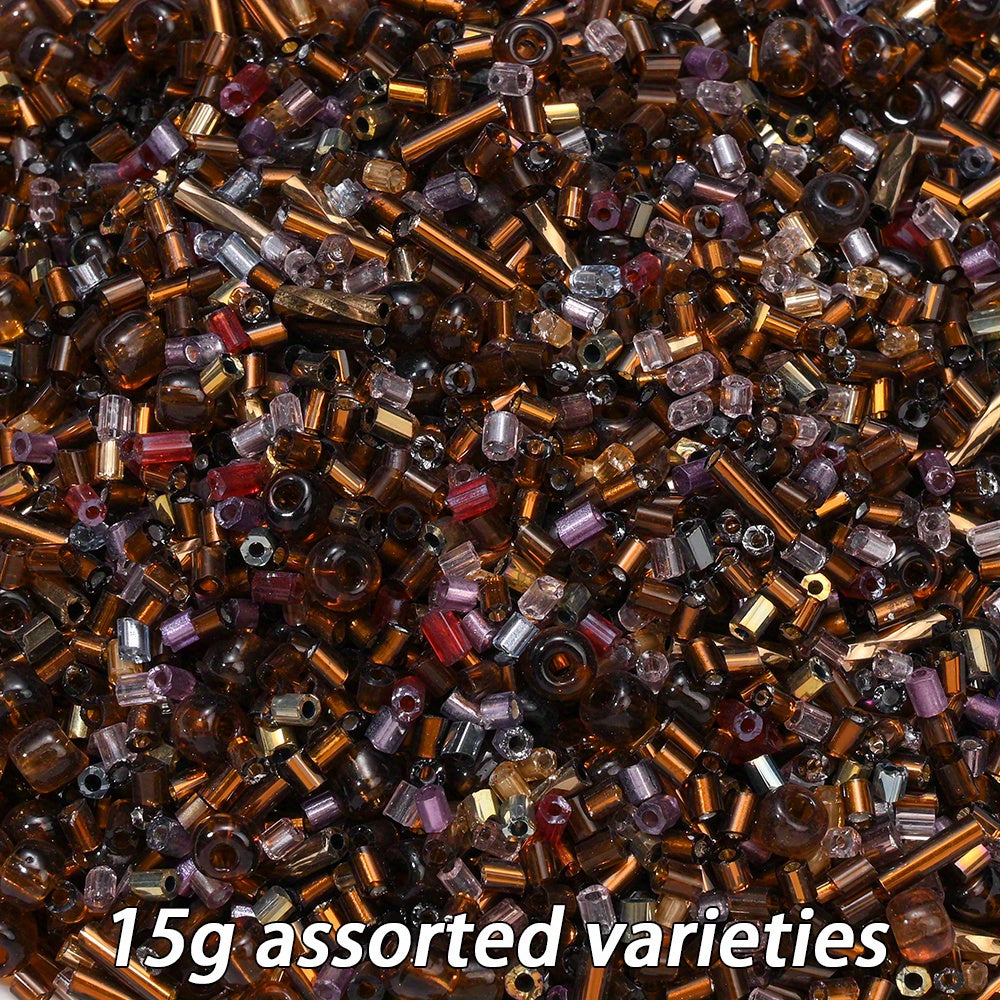 2-16mm Irregular Geometric Glass Tube Rice Seed Beads