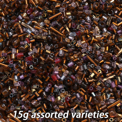 2-16mm Irregular Geometric Glass Tube Rice Seed Beads
