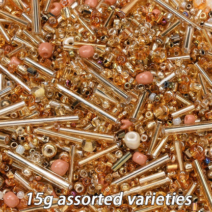 2-16mm Irregular Geometric Glass Tube Rice Seed Beads