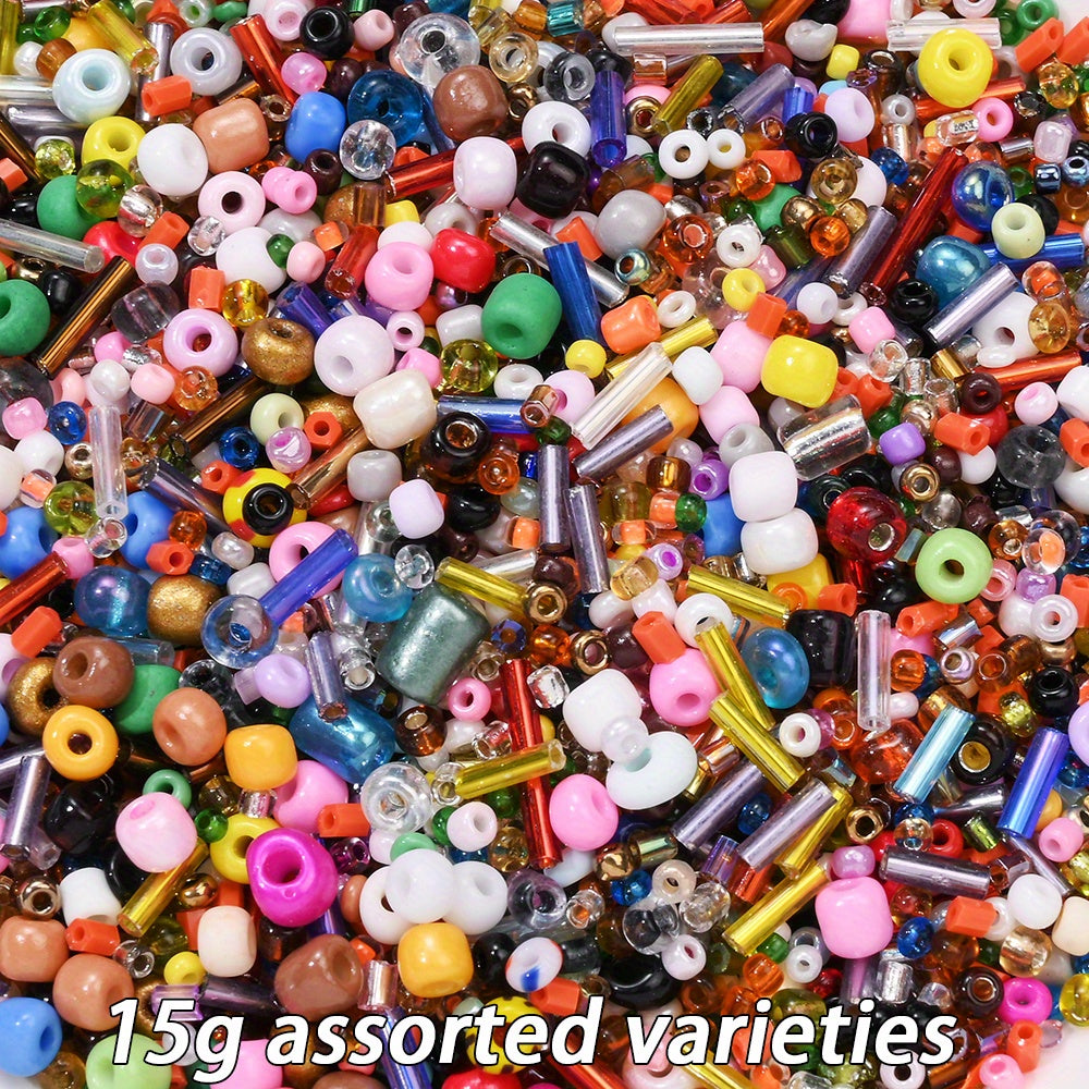 2-16mm Irregular Geometric Glass Tube Rice Seed Beads