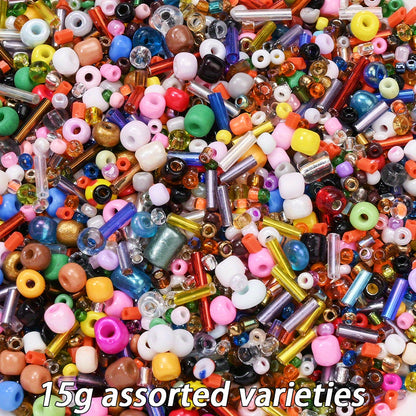 2-16mm Irregular Geometric Glass Tube Rice Seed Beads