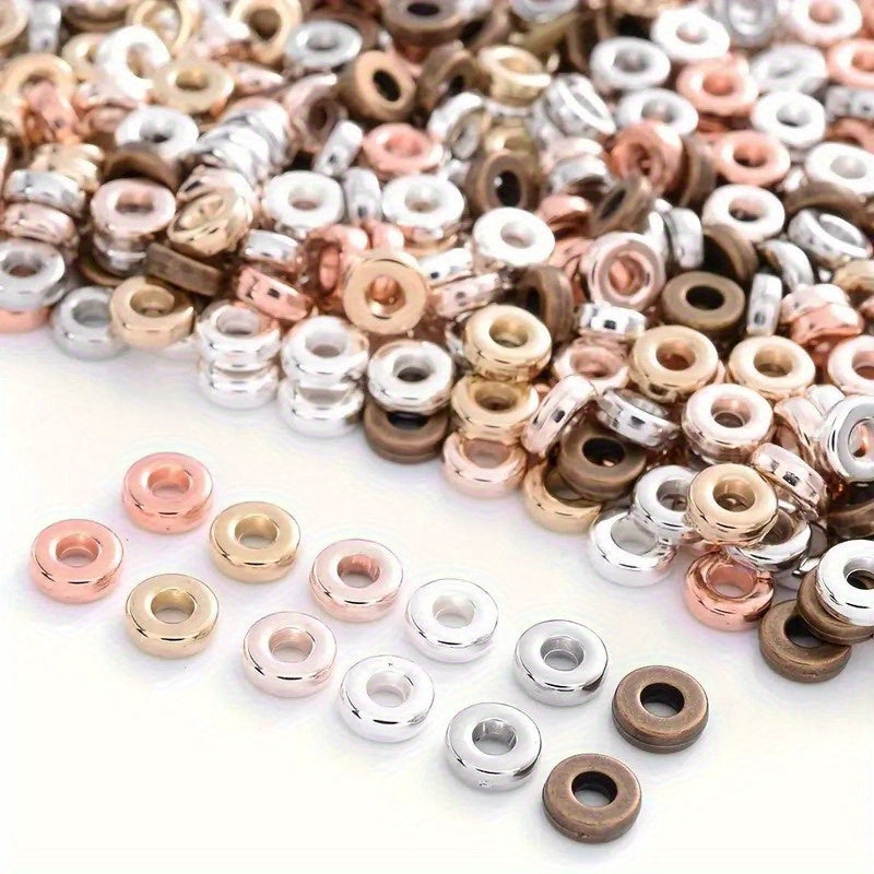 6mm Flat Round Plastic CCB Beads Mix Color