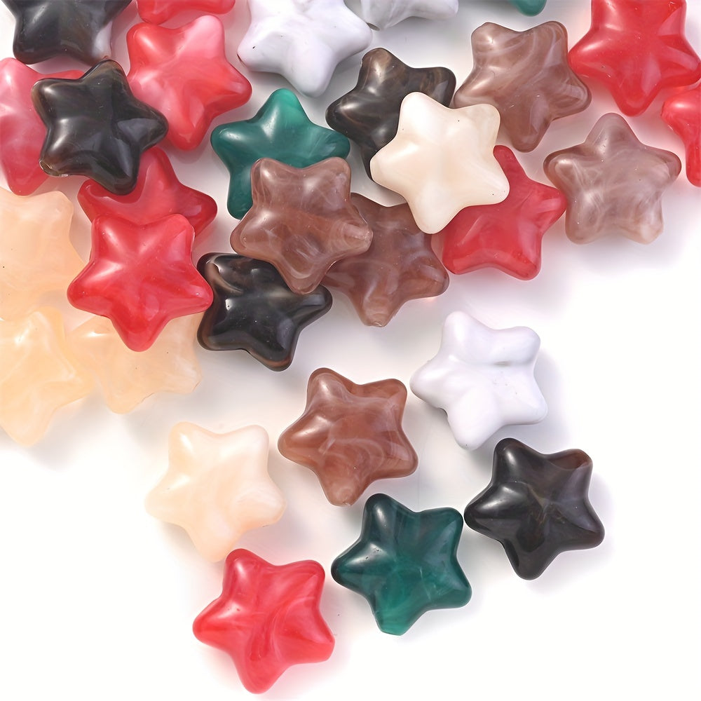 20pcs 20x20mm Colorful Acrylic Star Beads