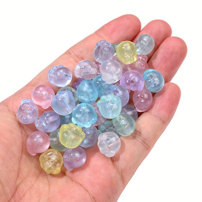 Acrylic Watercolor Rondelle Large Hole Spacer Beads