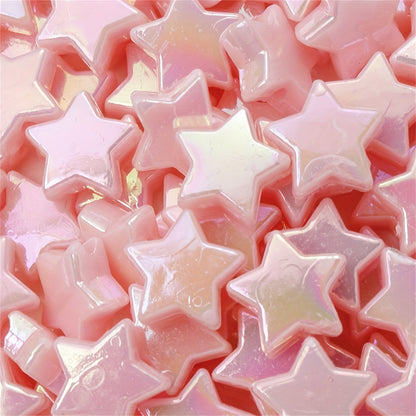 Assorted Double Color Arbutus Acrylic Imitation Pearl Beads