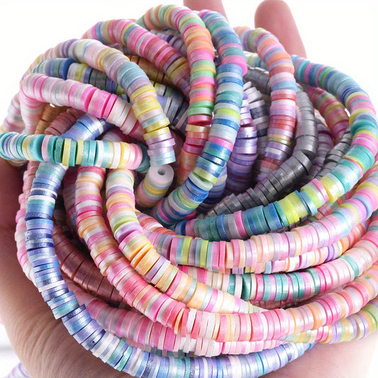 1 Strand 6mm AB Shiny Heishi Clay Beads