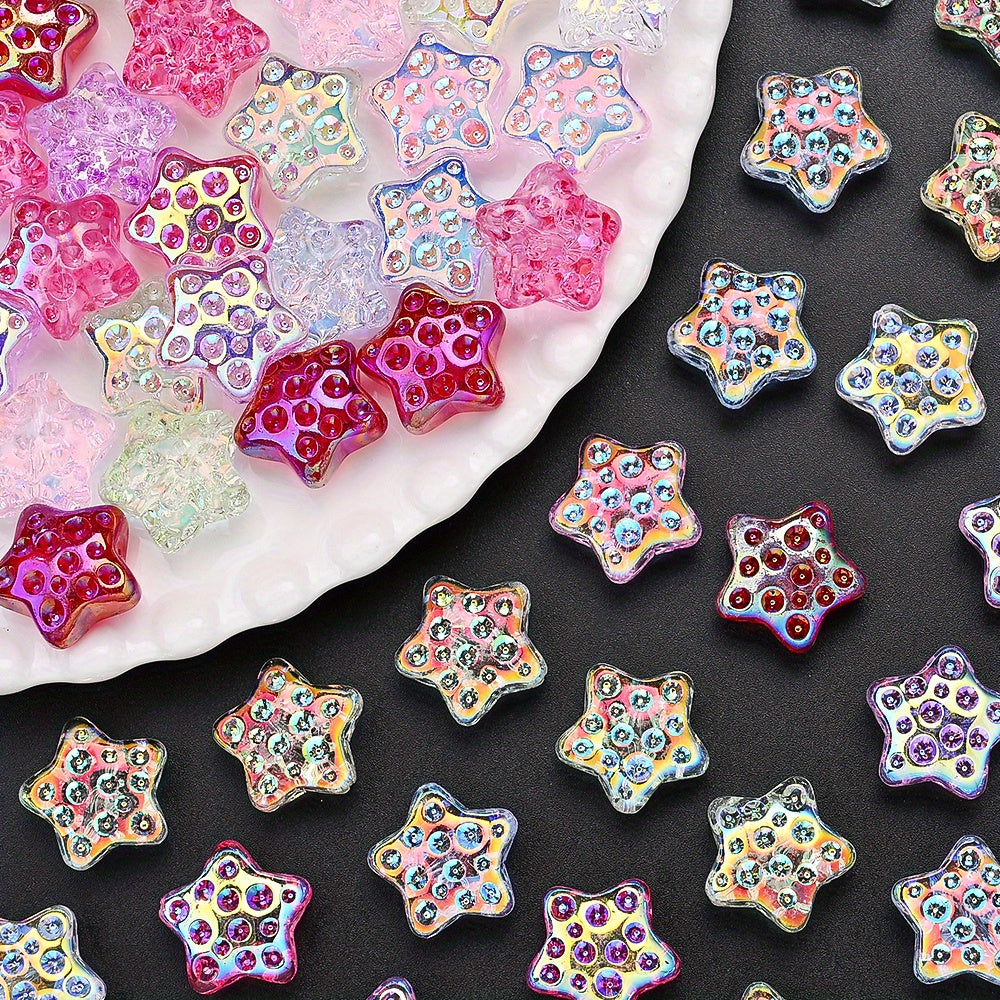 18mm Glass Five-Pointed Star Beads