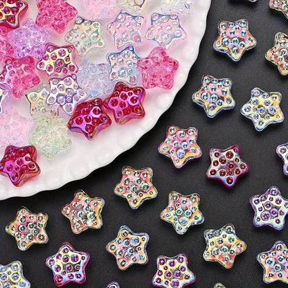 18mm Glass Five-Pointed Star Beads