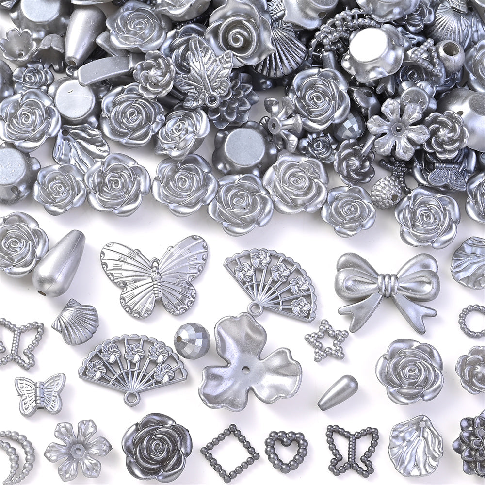 30g 8-40mm Bohemian Style Acrylic Mixed Beads