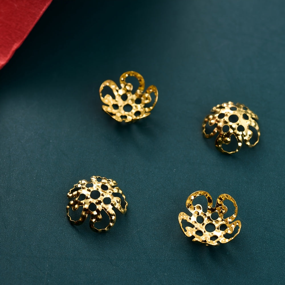 Golden and Silvery Teardrop Rice Shape Acrylic Spacer Beads