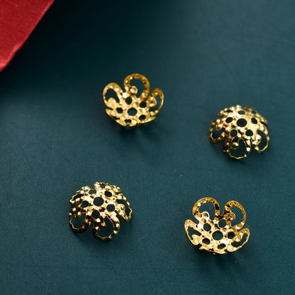 Golden and Silvery Teardrop Rice Shape Acrylic Spacer Beads