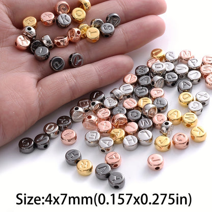 100pcs Round CCB Letter Beads