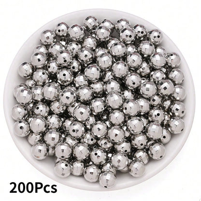 40/60/100/200pcs 6/8/10/12mm Vintage Disco Ball Beads