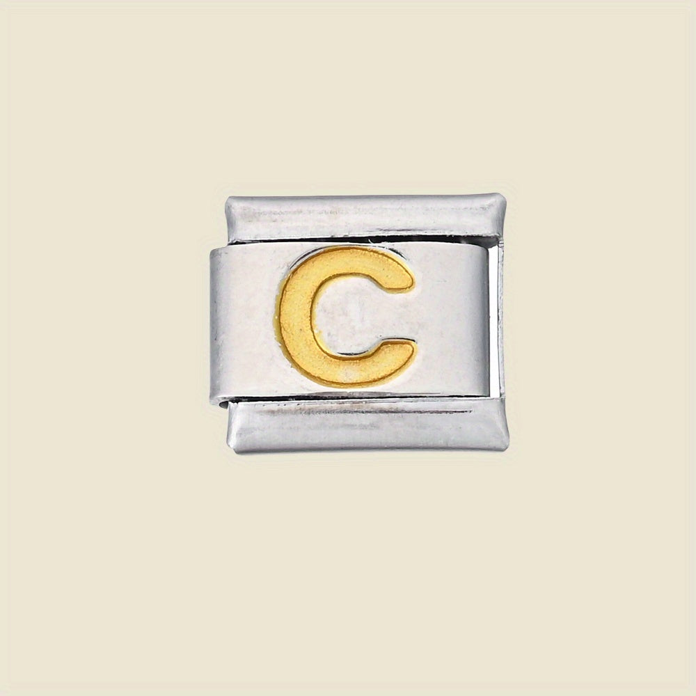 1pc 9x10mm A-Z Letter Link Module Bead