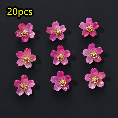 Shiny UV Iris Flower Beads