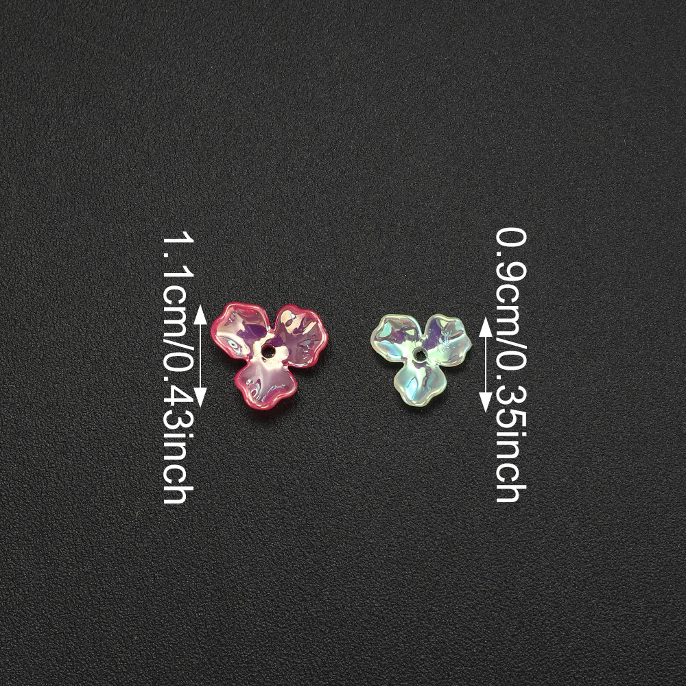 UV Pearlescent Flower Acrylic Beads