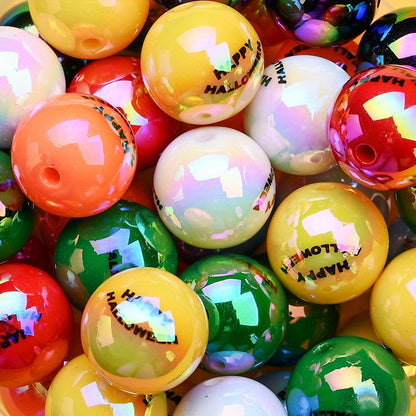16mm Happy Halloween Letter Acrylic Beads