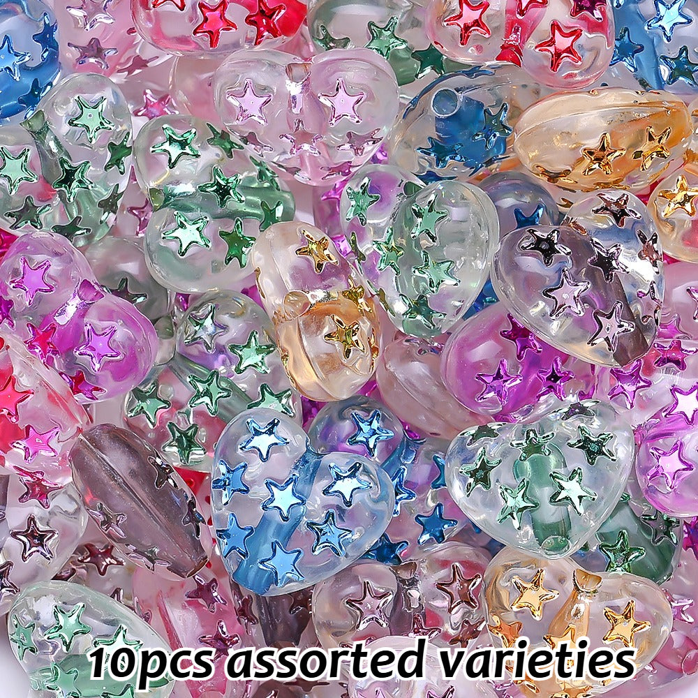 17.5x20mm Sanding Heart Acrylic Beads