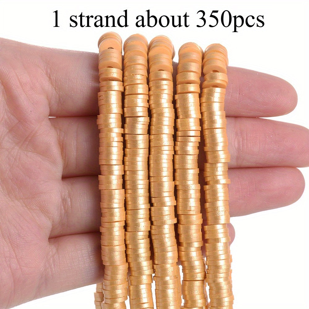 1 Strand 6mm AB Shiny Heishi Clay Beads